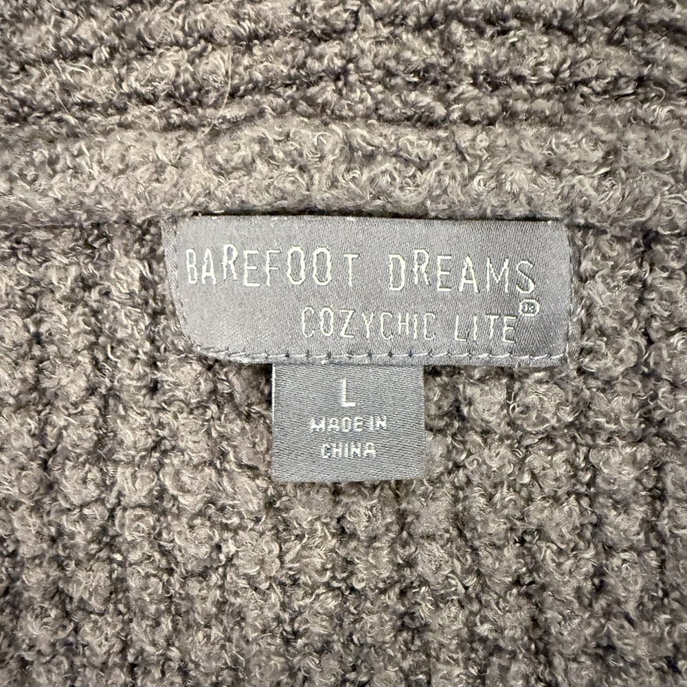 Barefoot Dreams CozyChic Lite Open Front Cardigan - Size L, cocoa/brown/taupe - Picture 7 of 11